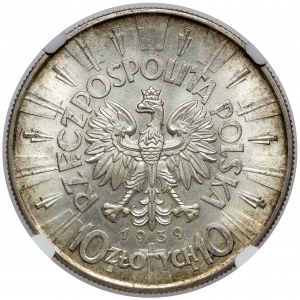 Piłsudski 10 złotych 1939 - piękne