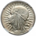 Głowa Kobiety, 5 złotych 1932 ze znakiem, Warszawa - rzadkie