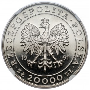 Próba NIKIEL 20.000 złotych 1991 Mennica Warszawska