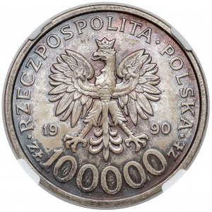 100.000 złotych 1990 Solidarność - odmiana B