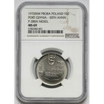 Próba NIKIEL 10 złotych 1972 Port w Gdyni - tło bez desenia