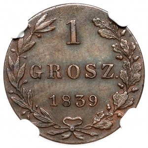 1 grosz 1839 MW - bardzo ładny