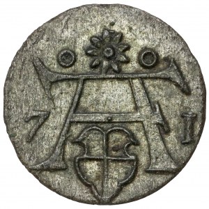 Prusy, Albrecht Fryderyk, Denar Królewiec 1571 - rzadki