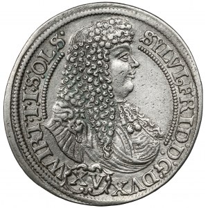 Śląsk, Sylwiusz Fryderyk, 15 krajcarów Oleśnica 1675 SP