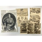 Józef Piłsudski - zestaw tematyczny - Drewniana plakieta, zdjęcia, druki i inne