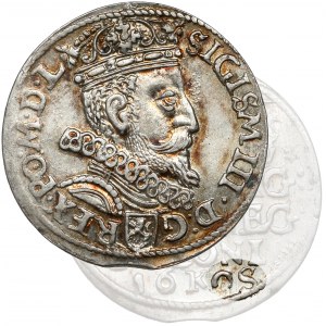 Zygmunt III Waza, Trojak Kraków 1605 - S w dacie - 160S - RZADKOŚĆ