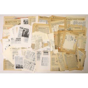 Duży pakiet numizmatycznych wycinków prasowych