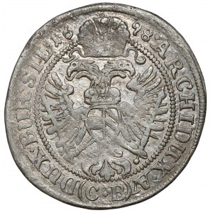 Śląsk, Leopold I, 3 krajcary 1698 CB, Brzeg - AV w ligaturze