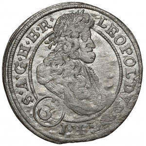 Śląsk, Leopold I, 3 krajcary 1696 CB, Brzeg