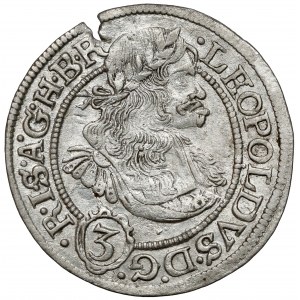 Śląsk, Leopold I, 3 krajcary 1670 SHS, Wrocław