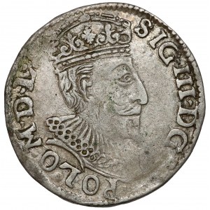 Zygmunt III Waza, Trojak Olkusz 1595 - ruszt na Aw.