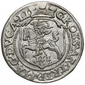 Zygmunt II August, Trojak Wilno 1563 - z DG - LI*/LI