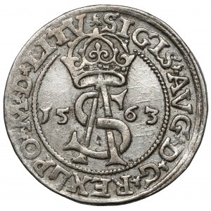 Zygmunt II August, Trojak Wilno 1563 - z DG - LITV - rzadki