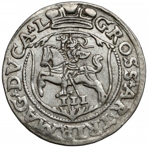 Zygmunt II August, Trojak Wilno 1563 - z DG - LITV - rzadki
