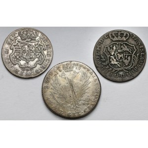 MIX Chrystian, Poniatowski i Zabory, srebrne monety (3szt)