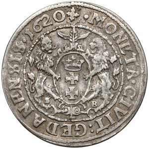 Zygmunt III Waza, Ort Gdańsk 1620 - rzadki rok - dwa krzyże