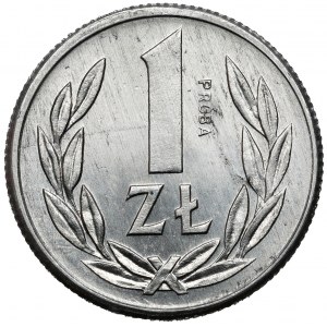 Próba ALUMINIUM 1 złoty 1989 - 1 z 18 sztuk