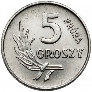 Próba NIKIEL 5 groszy 1963