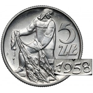 Rybak 5 złotych 1958 - BAŁWANEK