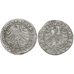 MIX Albrecht i Fryderyk II, Grosze Królewiec 1532 i Legnica 1544 (2szt)