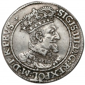 Zygmunt III Waza, Ort Gdańsk 1618 - liść klonu - napis daleko