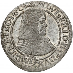 Śląsk, Sylwiusz Fryderyk, 6 krajcarów 1674 SP, Oleśnica