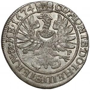 Śląsk, Sylwiusz Fryderyk, 6 krajcarów 1674 SP, Oleśnica