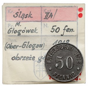 Ober-Glogau (Głogówek), 50 fenigów 1918 - ex. Kałkowski