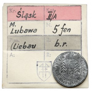 Liebau (Lubawa), 5 fenigów bez daty - ex. Kałkowski