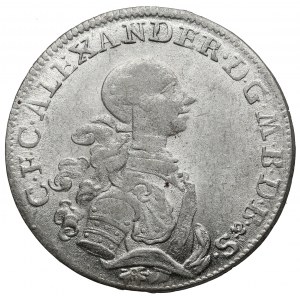 Brandenburg-Ansbach, Alexander, 1/6 taler 1757