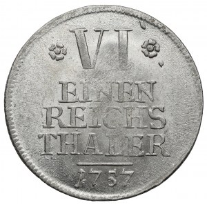 Brandenburg-Ansbach, Alexander, 1/6 taler 1757