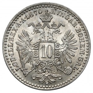 Austria, Franciszek Józef I, 10 krajcarów 1870