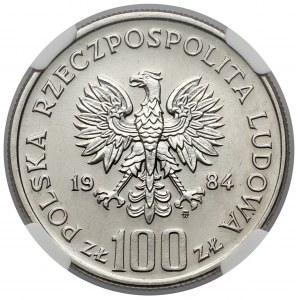 Próba NIKIEL 100 złotych 1984, 40 lat PRL