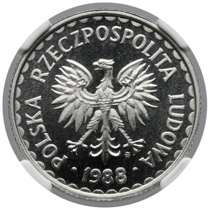 1 złoty 1988 - LUSTRZANKA