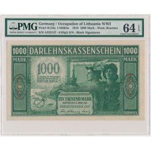 Kowno, 1.000 marek 1918 - numeracja 6-cyfrowa