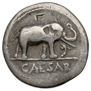 Republika, Juliusz Cezar (49-48 p.n.e.) Denar - Słoń