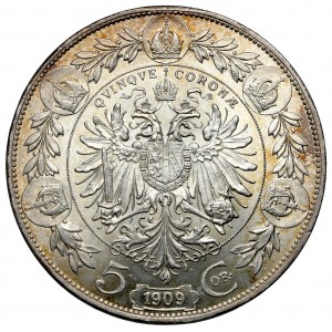 Austria, Franciszek Józef I, 5 koron 1909