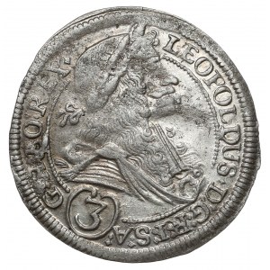 Austria, Leopold I, 3 Kreuzer 1697, Graz