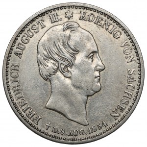 Saschen, Friedrich August II, 1/3 taler 1854 - Der Tod des Königs