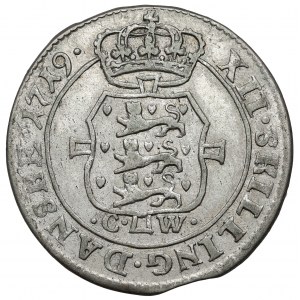 Denmark, Frederick IV, 12 Skilling Danske 1719