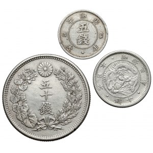Japan - lot of 3 silver cons (3pcs)