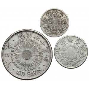 Japan - lot of 3 silver cons (3pcs)