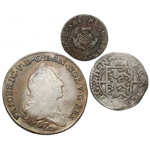 Denmark, lot of 3 silver coins (3szt)