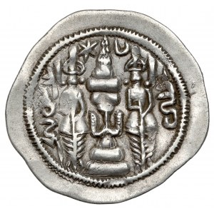 Sasanidzi, Khusro I (531-579), mennica niezidentyfikowana, r. 46, Drachma