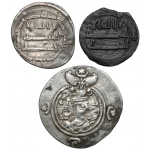 Abbāsydzi / Sasanidzi, Driham, Fels i Drachma (3szt)