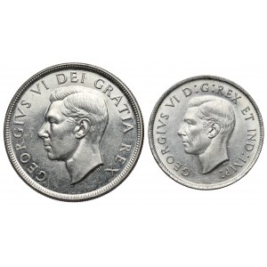 Canada, Dollar 1951 and 50 cents 1941 (2pcs)