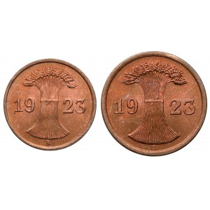 Germany, 1 and 2 Rentenpfennig 1923, lot (2pcs)