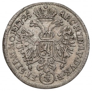 Austria, Karol VI, 3 krajcary 1725, Praga