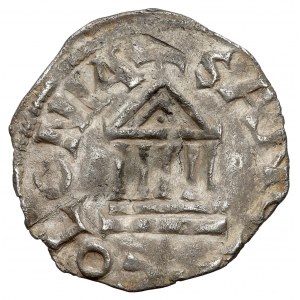 Köln, Kaiser Konrad II. (1027-39) und Erzbp. Piligrim (1021-36) Denar