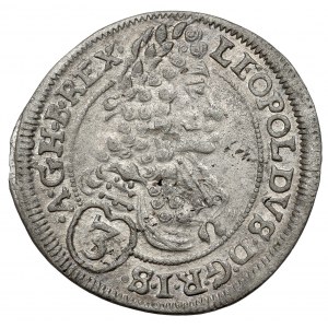 Hungary, Leopold I, 3 kreuzer 1697 CH